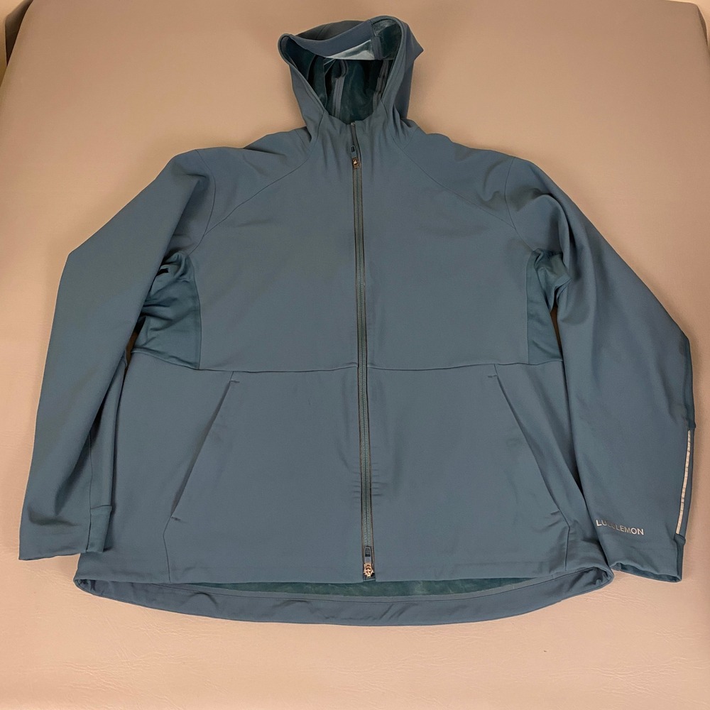 Lululemon Men's Cross Chill Performance Jacket XXL Teal Blue Lined Full Zip **